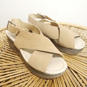 Donald J. Pliner Nubuck Suede Wedge Sandals